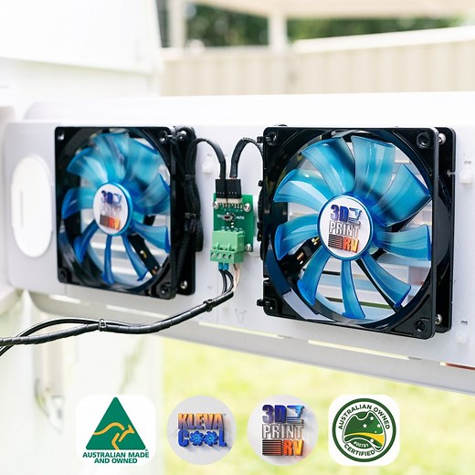 Klevacool™ Caravan Fridge Fan Kit to suit Small Vents — 3DPrintRV