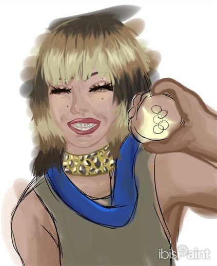 desenho da Alysa Liu, desculpa pela mão deu preguiça de renderizar 💔