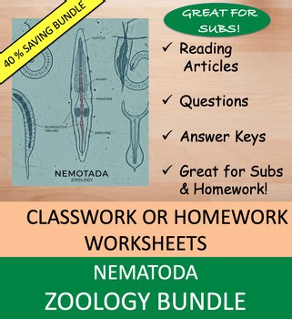 Phylum Nematoda - Zoology Worksheets Bundle