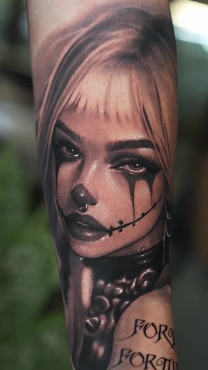 Realistic Nightmare Clown Tattoo by BKK Ink