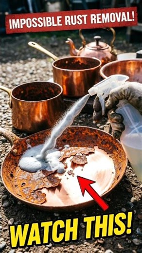 I sprayed this on heavily corroded rusted objects… and THIS happened 🤯 #rustremoval #restoration