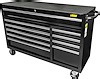 JEGS 81475: 52 in. 10-Drawer Rolling Tool Cabinet [Black Powder-Coated] - JEGS