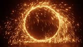 This stock video showcases a visual effect as the magic circle...
