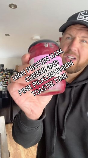 Ham, Cheese and Pink Pickled Onion Toastie! - Using the brillaint Morphy Richards Mico Toastie Maker! - 2 slices thick white bread, 90g ham, 25g 30% reduced cheddar cheese and a babybel light. - 460 calories and 40g protein 👌🏼 - #lunchtime #lunchideas #sandwich #toastie #weightloss #weightlossfood #highprotein #easymeals #easyrecipes #weightlossmotivation #weightlossgoals | The Real Loss Boss