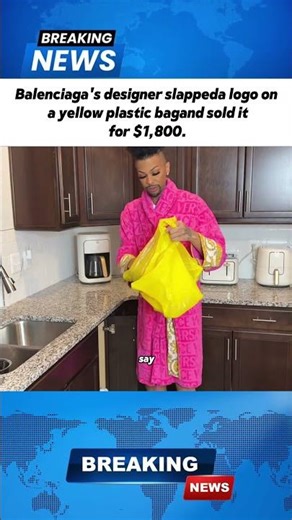 Balenciaga's designer slapped a logo on a yellow plastic bag and sold it for $1,800. #balenciaga