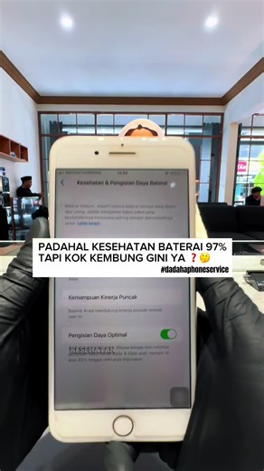 Padahal kesehatan baterai 97% tapi kok kembung yaa🤔 #service #iphone #apple #asterosofficial #ugreenbyasteros
