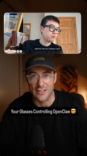 Adam Stewart on Instagram: "This guy just turned Meta Ray-Ban glasses into a full OpenClaw agent. You put on your glasses and OpenClaw can now see what you see and hear what you say. It’s called VisionClaw and here’s how it actually works. Gemini Live handles the voice and vision over a WebSocket connection… Streaming what your glasses see at one frame per second. But the magic is what happens next. Every command you say gets routed through an OpenClaw gateway running on your Mac. That gives Gem