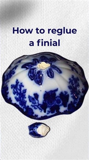 How to reglue a finial on porcelain ceramics