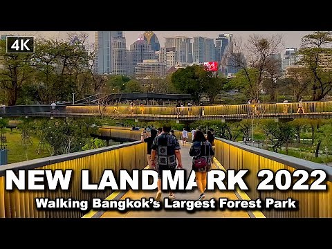 【🇹🇭 4K】Benjakitti Central Forest Park Bangkok’s Largest Forest Park | Thailand Walk 2022