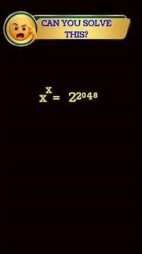 Solve This Fast! 😱 x^x=2^2048 | Only Geniuses Get It! #maths #mathproblem #mathstricks