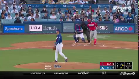 大谷翔平、なんと4回までに11奪三振...制球がやや乱れ球数が多くなるも、エンゼルス打線を1安打0失点に抑える🔥4回79球1安打11奪三振2四球0失点🎥@SportsNetLA #大谷翔平 #ドジャース