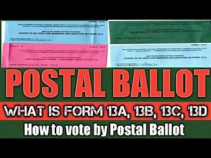 HOW TO VOTE BY POSTAL BALLOT? COMPLETE DEMO WITH COVERS, FORMS & BALLOT PAPERS