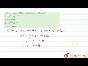 The bulk modulus of water if its volume changes from 100litres to 99.5 litre under a pressure of...