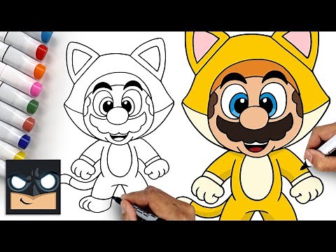 Super Mario | How To Draw Cat Mario