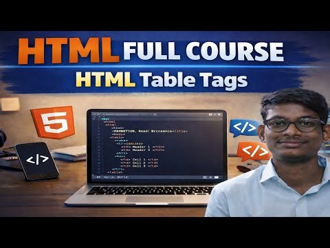 HTML FULL COURSE | Html Table Tags | html in Telugu | Part 9