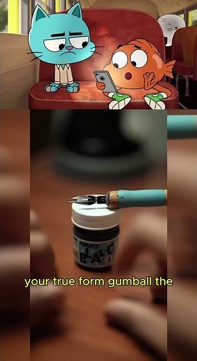 Gumball reacts to GAMER Gumball 😂 #gumball