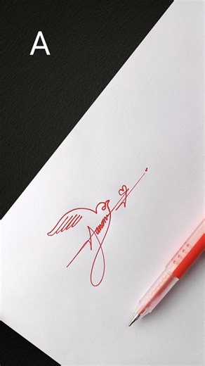 Letter A unique signature design | Stylish signature #shorts