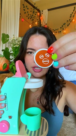 Join me on twitch for ASMR! I make coffees for chat :3 #asmr #woodencoffee #asmrtoys