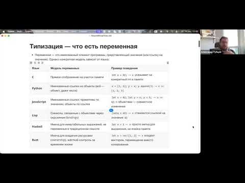 Обзор императивных языков 1. Типизации