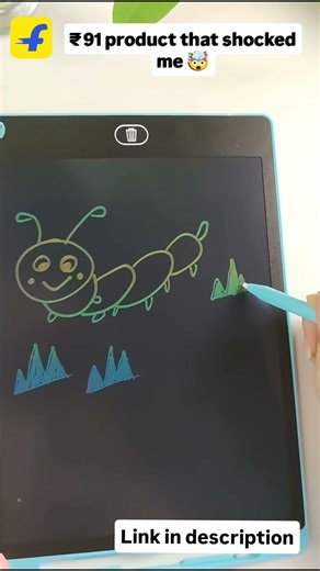 ₹91 LCD writing tablet is actually insane! Perfect for notes, & kids 🖊️✨ #GadgetUnder100"#flipkart