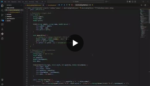 #java #oop #stocktrading #consoleapplication #learningbydoing #codealpha #javadeveloper #programming | Jinaka Usha