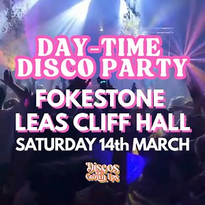 The dance floor’s calling - and this time, it’s in the daytime! 💃 After two sell-out nights, Discos For Grown Ups returns to Folkestone for an afternoon of 70s disco, 80s pop & 90s dance classics. Grab your friends, get glittered up & dance the day away under dazzling lights, lasers & confetti. Expect big tunes, even bigger smiles, and that electric atmosphere you love... all before dinner time! 💃🍸 | Leas Cliff Hall Folkestone
