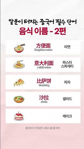 Essential Chinese Vocabulary to Speak Fluently - Food Names Part 2 #Chinese #LearningChinese