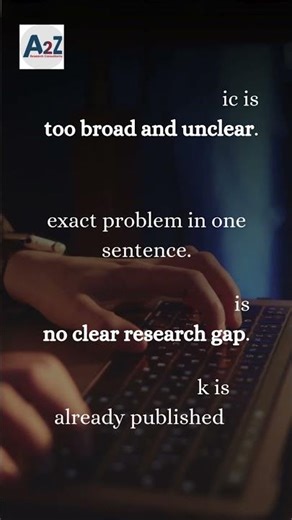 Signs of a weak research topic