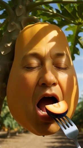 Papaya Eats Blueberry | Funny Fruit Challenge |Viral Fruit Battle 2025 #asmr #fruitanimation #shorts