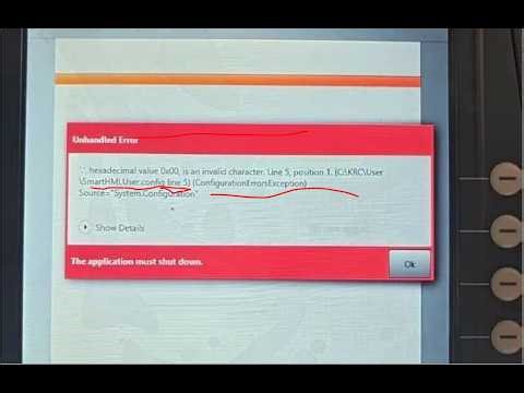 How to solve SmartHMI.User.config file error in KUKA ROBOT