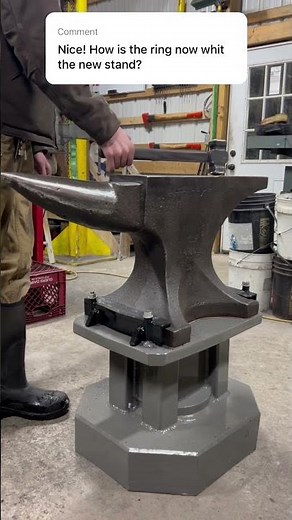 444 lb Soderfors Swedish paragon anvil sound test with new base