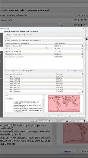 Cambia las coordenadas de tu proyecto en QGIS en 8 segundos