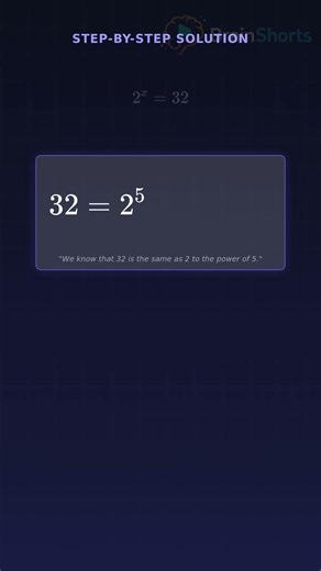 Simple but Tricky: Solve 2^x = 32