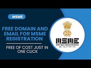 MSME Free domain registration | Free website MSME | msme free .in domain | udyam free .in domain.