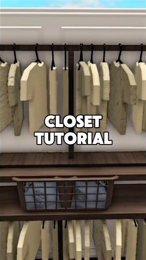 Custom Closet Tutorial in Bloxburg. #shorts #shortsfeed #roblox #bloxburg #bloxburgbuild