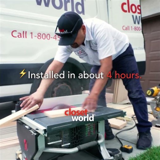 Closet World ‘tis better to Give. 50% Off + Free Installation