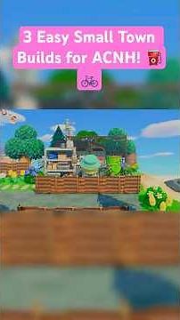 3 Small ACNH Builds for your Small Town! 🚲⛽️ #acnh #animalcrossing #shorts