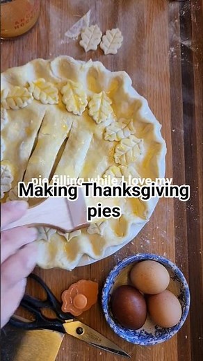 Making Homemade pies for Thanksgiving