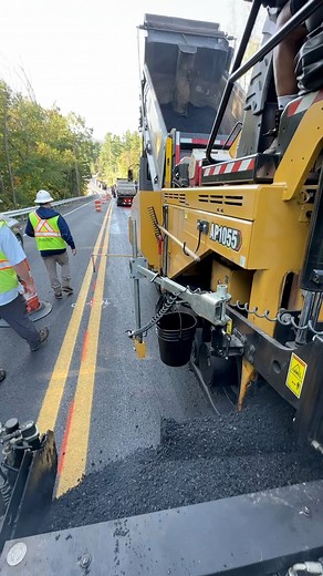 Nothing beats watching a Cat AP1055 lay down smooth, consistent asphalt like this. Power, control, and performance! | Milton CAT Paving