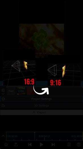 Node video 3D Camera Settings
