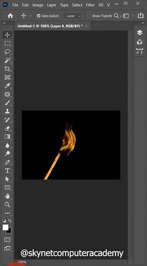 Realistic Fire Effect in Photoshop 🔥 | Create Flame Effect from Scratch Tutorial #photoshop #shorts