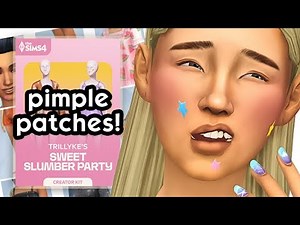 Skincare and PIMPLE PATCHES!? 🌙 | The Sims 4 Sweet Slumber Party