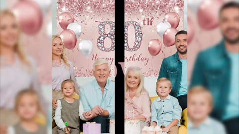 Trgowaul 80th Birthday Decorations for Women, Rose Gold 80th Birthday Backdrop Banner, 80 & Fabulous Sash, 80th Birthday Tiara Crown, Pink Party Supplies, Happy 80 Year Old Birthday Ideas Favor