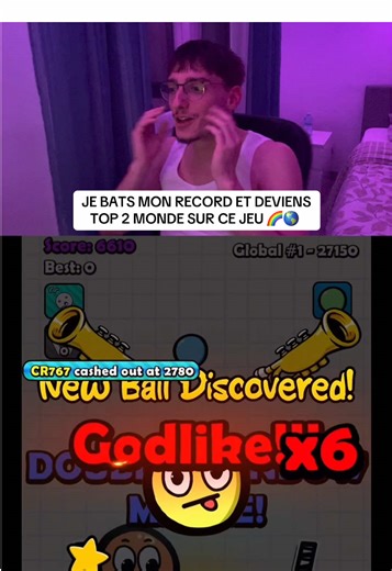 J’aurais jamais cru pouvoir voir la boule secrète, j’ai explosé mon record ! 🪩 #ballguys #jeudereflexion #braingame #jeumobile