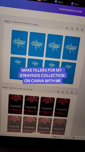 DIY Photocard Binder: Create Fillers for Stray Kids Collection on Canva