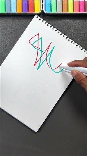 Arabic Calligraphy For Beginners With Two Markers #shorts