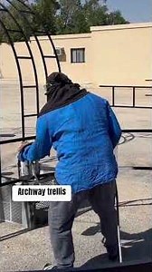 Heavy duty metal archway trellis