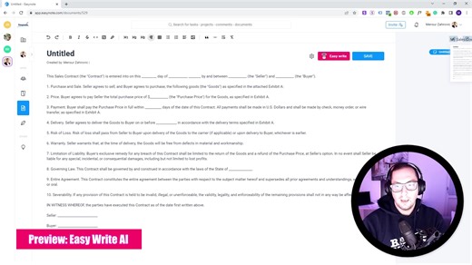 Easy Write 👉 This will do miracles for your work! One of the most powerful AI's on the market has been integrated inside Easynote. Ask it anything, generate anything! 💥🤯 We have integrated it all over Easynote and this is making Easynote one of the most powerful collaboration tools on the market now! The AI will help you generate any content or give you answers to anything you might ask. This is a preview, and it can do so much more! It is to be released on Monday! | Easynote