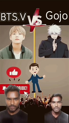 BTS V vs gojo comparison? #anime #gojo #blackpinkbtsv #amazingfacts #bts #facts #shorts