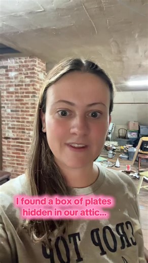1K views · 1.4K reactions | Sharing another old house attic find! We opened a dusty box hidden away in the attic of our 125-year-old farmhouse and uncovered a stack of antique dishes and vintage plates. This TikTok was too long for Facebook, so here’s Part 1 of the attic treasure unboxing. ✨ . . . . . . . #oldfarm #homesteadmamas #oldhousedreams #simplelivinglifestyle #goodenoughhomesteading #oldhomerenovations #thisoldhome #thisoldhouse #vintagedishes | Andrea Kuehn | Facebook
